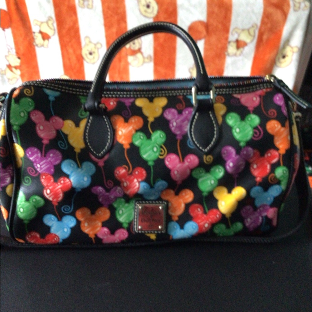 Dooney & Bourke Black and Red Satchel with Elegant Design